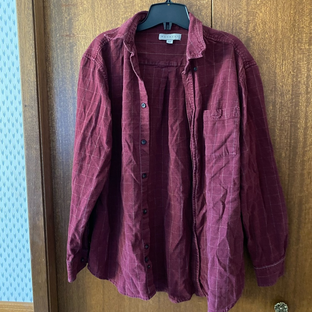 SOLD Retreat Super Soft Red Flannel Men's M